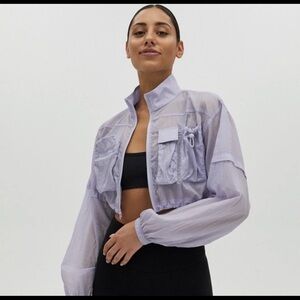 Aritzia lavender Purple cropped TNA Alameda Jacket Cropped  0072